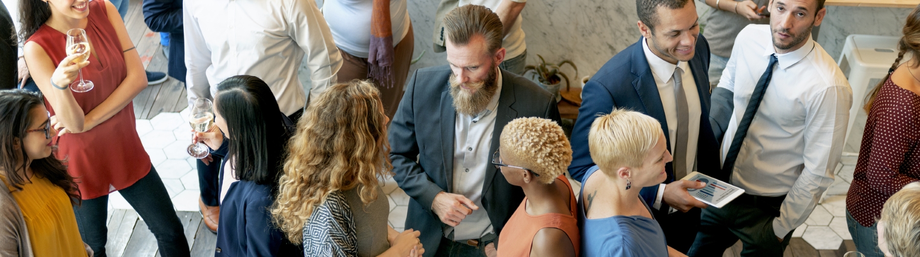 People interacting together at an event